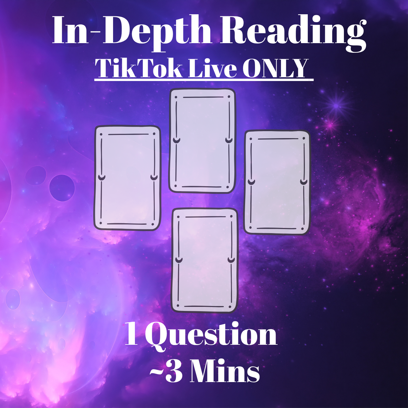 1 Question In-Depth TikTok Live ONLY